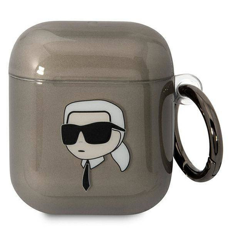 Original Handyhülle APPLE AIRPODS Karl Lagerfeld Karl`s Head (KLA2HNIKTCK) schwarz