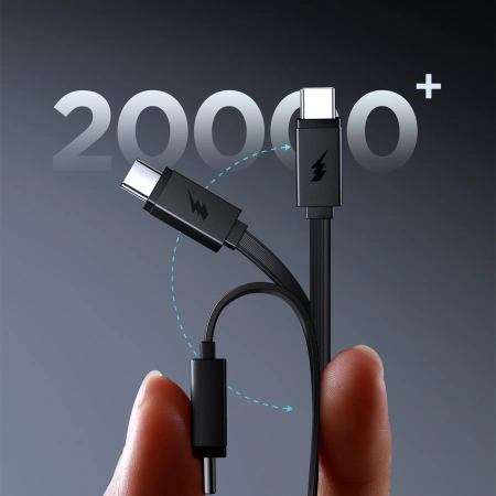 Joyroom JR-PR1 10000mAh 22,5W Powerbank mit integriertem einziehbarem USB-C-Kabel - Schwarz