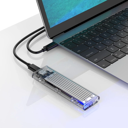 Kieszeń dyskowa M.2 NVME na USB-C 10Gbps - szara