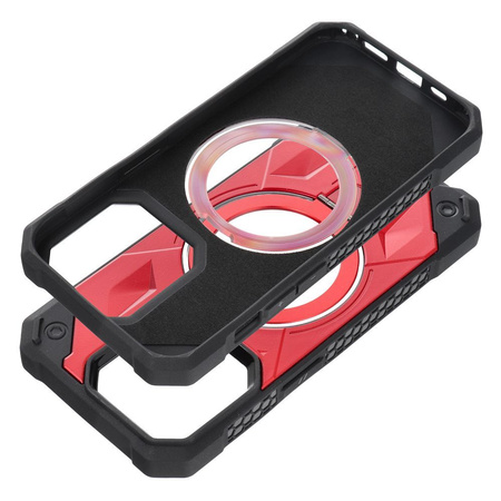 Futerał Armor Mag Cover kompatybilny z MagSafe do IPHONE 15 PRO czerwony