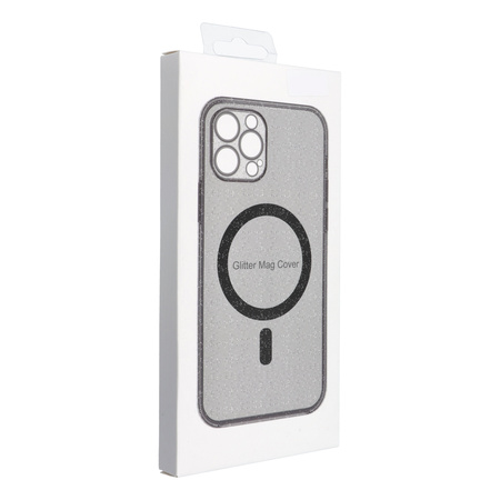 Futerał CLEAR MAG COVER kompatybilny z MagSafe do SAMSUNG S25 black glitter