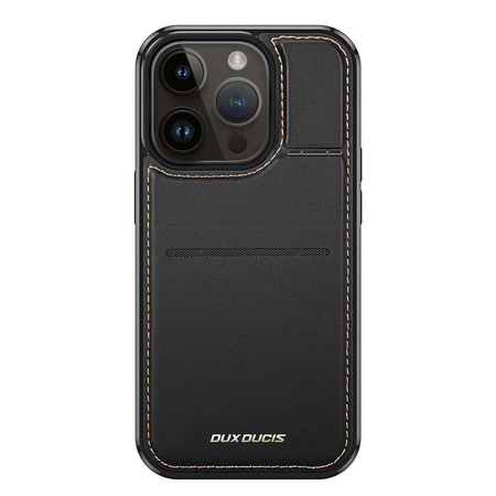3-in-1-Hülle für iPhone 13 Pro mit MagSafe Wallet RFID-blockierender Ständer Dux Ducis Rafi Mag – Schwarz