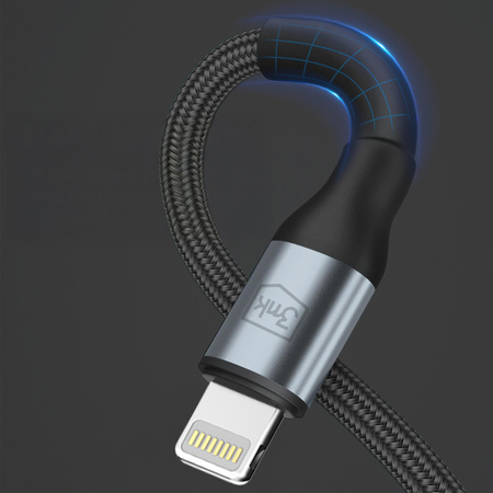 Accessories - 3mk Hyper Cable N-SERIES A to Lightning 1m 5V/2.4A 12W Black