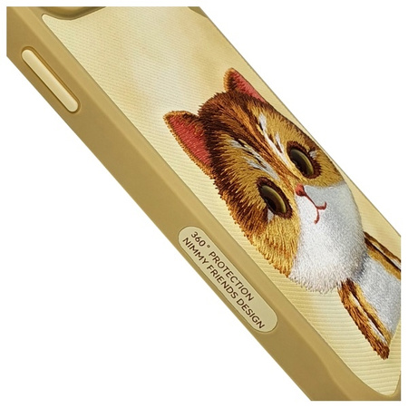Nimmy etui iPhone 15 Pro Max 6.7" khaki   Big Eyed Pet 2.0 Cat