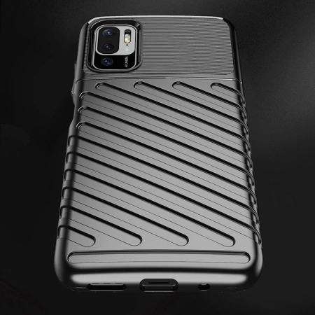 Thunder Case Flexibel Robuste Panzer Handyhülle TPU Schutzhülle für Xiaomi Redmi Note 10 5G / Poco M3 Pro schwarz