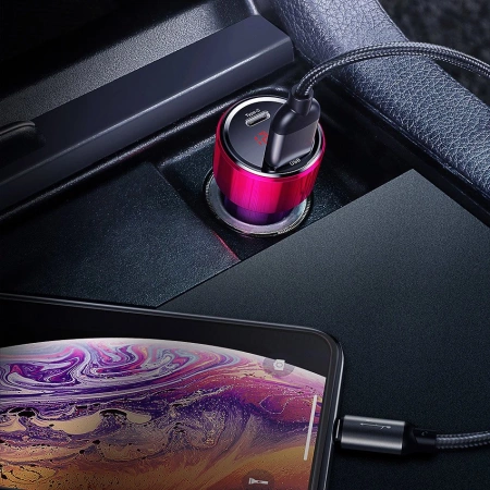 Ładowarka samochodowa 2x USB inteligentne szybkie ładowanie Baseus Magic Series Dual QC Quick Charge 3.0 45W 6A czarny (CCMLC20A-01) czarna