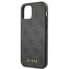 Oryginalne Etui IPHONE 12 / 12 PRO Guess Hard Case 4G Metal Gold Logo (GUHCP12MG4GFGR) szare