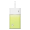 Powerbank Baseus Popsicle 5200mAh 20W z wbudowanym kablem Lightning (+ biały kabel Baseus Simple USB-C - USB-C 60W/20V/3A/30cm) - biało-zielony