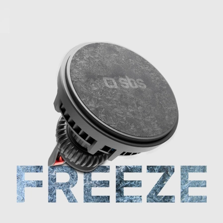 Smartphone-Halterung mit induktivem Ladegerät SBS TESUPFANWIR15W 15W für Lüftungsschlitze, mit Kühlung – Schwarz