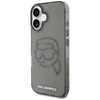Original Handyhülle IPHONE 16 Karl Lagerfeld Hardcase IML Rhinestones Karl Head schwarz
