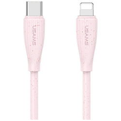 Kabel USAMS Green Series SJ717 30W USB-C do Lightning 1m różowy