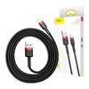 Kabel USB iPhone Lightning 2A 3m Baseus Cafule Cable (CALKLF-R91) czarno-czerwony