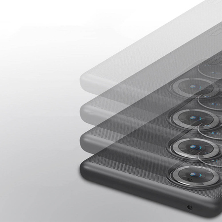Nillkin Super Frosted Shield gehärtete Gehäuseabdeckung + Ständer Honor 50 Pro schwarz