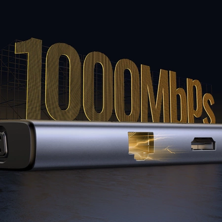 Ugreen CM498 15600 USB-C adapter - 3x USB-A 3.0 / HDMI / VGA / RJ45 / SD / TF card reader / USB-C PD - gray