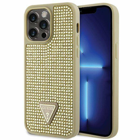 Guess GUHCP14XHDGTPD iPhone 14 Pro Max 6.7&quot; gold/gold hardcase Rhinestone Triangle