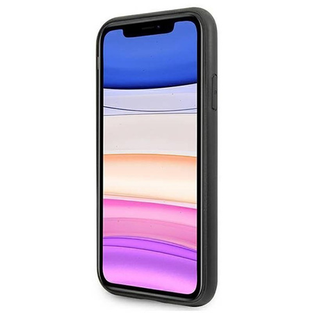 Guess nakładka do iPhone 11 GUHCN61PU4GHBR brązowa hard case 4G Triangle Collection