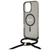 Original Case IPHONE 16 PRO MAX Guess Hardcase Crossbody Cord Script MagSafe (GUHMP16XHCTSGNSK) black