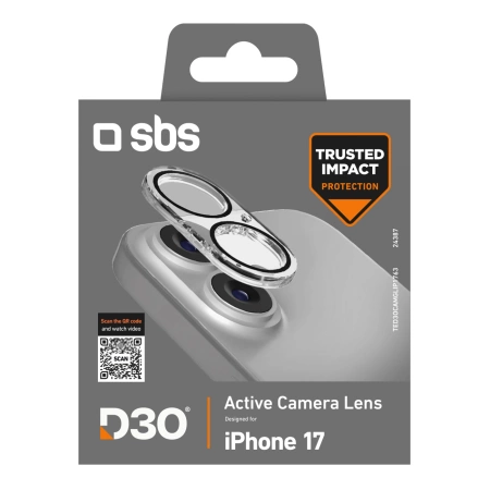Szkło ochronne SBS Camera Glass na obiektywy z technologią D3O na iPhone 17