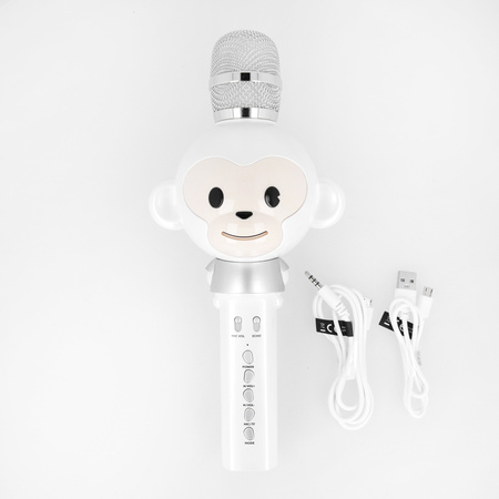 Maxlife mikrofon z głośnikiem Bluetooth Animal MX-100 biały