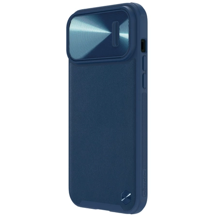 Nillkin CamShield Leather S Case etui iPhone 14 Pro pokrowiec z osłoną na aparat niebieskie