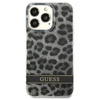 Schutzhülle IPHONE 13 PRO Guess Hardcase Leopard (GUHCP13LHSLEOK) grau