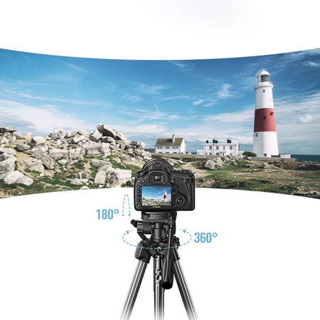 Professional Ugreen LP661 tripod for smartphones and cameras - black and gray