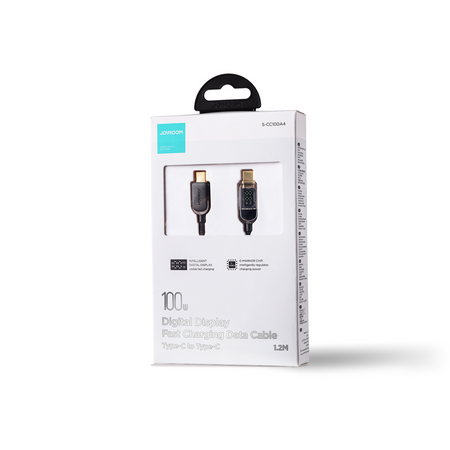 Joyroom kabel USB C – USB C 100W do szybkiego ładowania i transferu danych 1,2 m czarny (S-CC100A4)