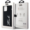 Oryginalne Etui IPHONE 14 PRO MAX Karl Lagerfeld Hardcase Silicone Metal Script Logo czarne