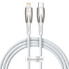 Kabel der Baseus Glimmer-Serie mit Schnellladefunktion USB-C - Lightning 480 Mb/s PD 20 W 1 m weiß