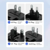 Wozinsky WUTWC travel adapter universal 24W EU / US / AUS / UK / 2x USB-A - black