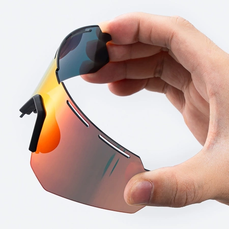 Rockbros Polarized Cycling Glasses with UV Protection and Corrective Insert - Gray