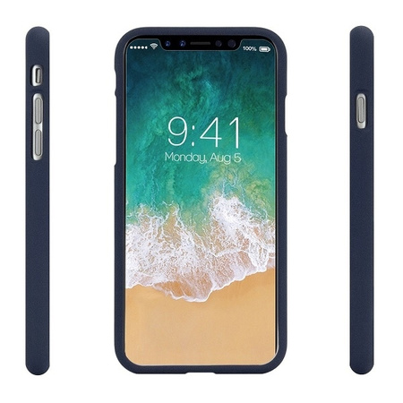 Schutzhülle IPHONE 14 Mattes Silikon Mercury Soft Jelly navy blau