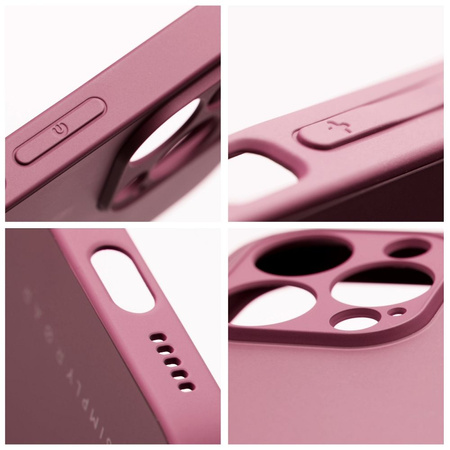 Futerał Roar Matte Glass Case - do iPhone 14 Pro bordowy