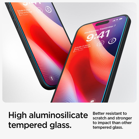 TEMPERED GLASS Spigen GLAS.TR &quot;EZ FIT&quot; 2-PACK IPHONE 15 CLEAR