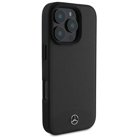 Mercedes nakładka do iPhone 16 Pro Max 6,9&quot; MEHMP16X23RBARK Hardcase Textured And Plain Leather MagSafe czarna