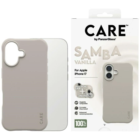 CARE by PanzerGlass Modisches Samba MagSafe Case für iPhone 17 - Grau