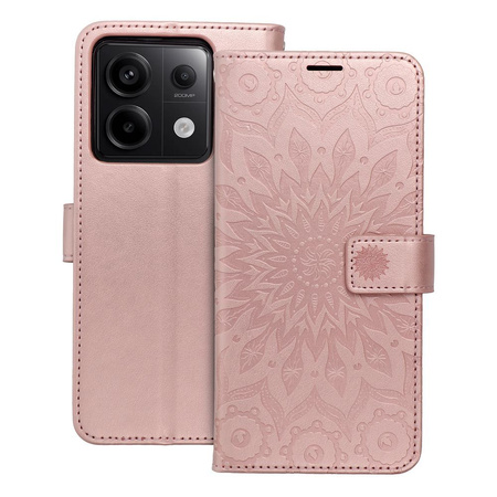 Kabura MEZZO Book do XIAOMI Redmi NOTE 13 PRO 5G mandala złoty róż