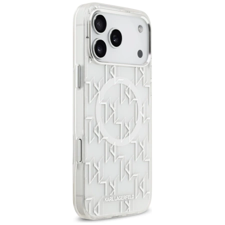 Etui Karl Lagerfeld IML KL Monogram MagSafe na iPhone 17 Pro Max - białe