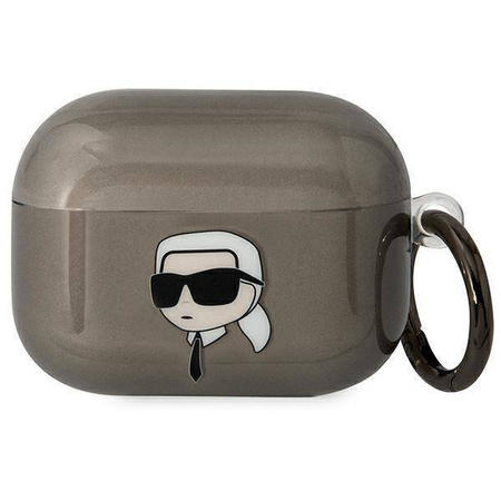 Original Handyhülle APPLE AIRPODS PRO Karl Lagerfeld Karl`s Head (KLAPHNIKTCK) schwarz