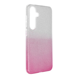 Futerał SHINING do SAMSUNG S25 Plus transparentny różowy