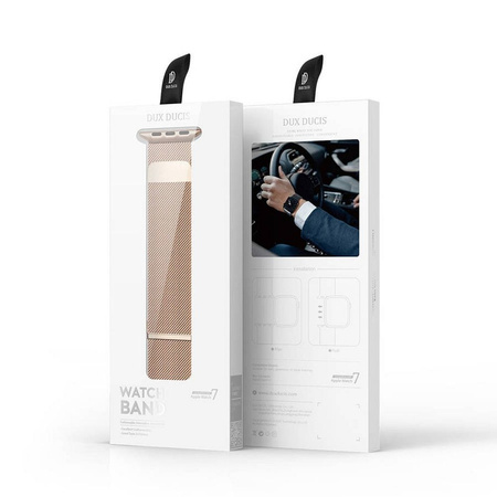 Pasek do APPLE WATCH 38 / 40 / 41 MM Dux Ducis Strap Milanese złote