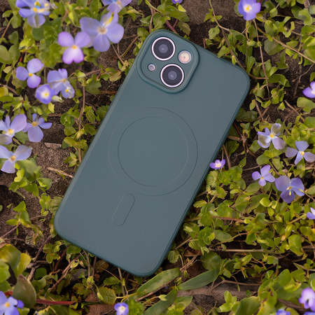 Nakładka Simple Color Mag do iPhone SE 2024 ciemnozielona