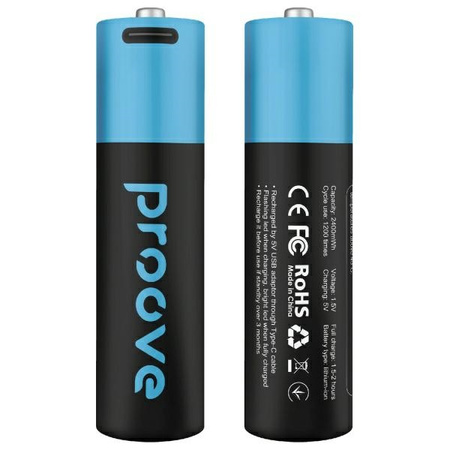 Proove Akumulatorki AA 2400mWh 2szt      czarny/black