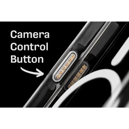 Futerał nieżółknący Clear Elite Mag Cover kompatybilny z MagSafe i Camera Control button pasuje do IPHONE 16 transparent