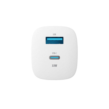 Forever ładowarka sieciowa GaN PD QC TC-05 1x USB-C + 1x USB 33W biała