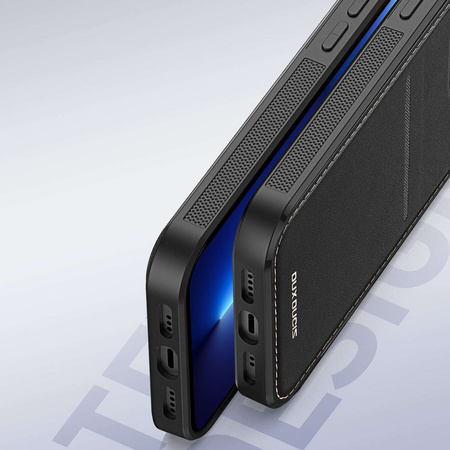 3-in-1-Hülle für iPhone 13 Pro mit MagSafe Wallet RFID-blockierender Ständer Dux Ducis Rafi Mag – Schwarz