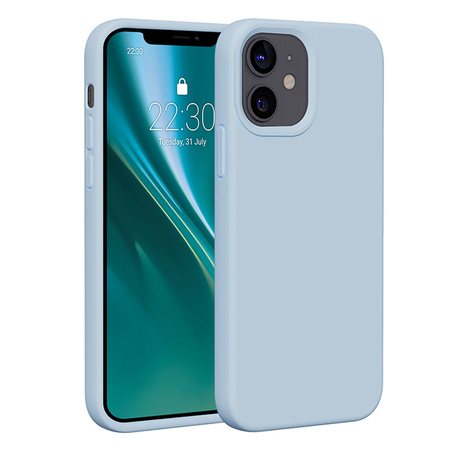 Nakładka Etteri Silicone Case do iPhone 12 / 12 Pro 6,1" jasnoniebieska