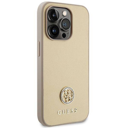 Guess GUHCP15XPS4DGPD iPhone 15 Pro Max 6,7" Gold/Gold Hardcase Strass Metall Logo