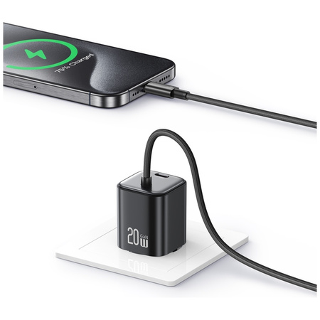 Ładowarka sieciowa USAMS JC Series CC261 20W GaN Mini Fast Charger 2xUSB-C czarny