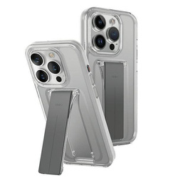 Etui APPLE IPHONE 15 PRO UNIQ Heldro Mount with Stand transparentne